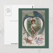 Dame met een liefdevolle Romance Briefkaart (Voorkant / Achterkant)