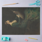 Dame met een Lute Musical Decoupage Paper Tissuepapier (Craft)