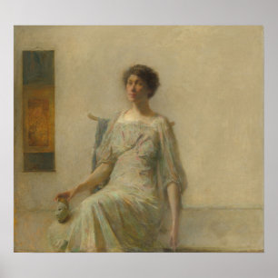 Dame met een masker - Thomas Dewing Fine Art Poste Poster