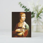 Dame met een mijn van Leonardo da Vinci, 1483, o Briefkaart (Staand voorkant)