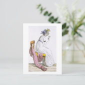 Dame met een negligee uit 'Costume Parisien', Briefkaart (Staand voorkant)