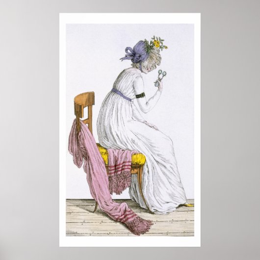 Dame met een negligee uit 'Costume Parisien', Poster (Voorkant)