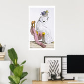 Dame met een negligee uit 'Costume Parisien', Poster (Thuiskantoor)