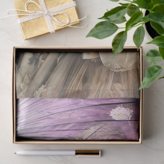 Dame met een Parasol, Frans Chic Tissuepapier (Geschenk)