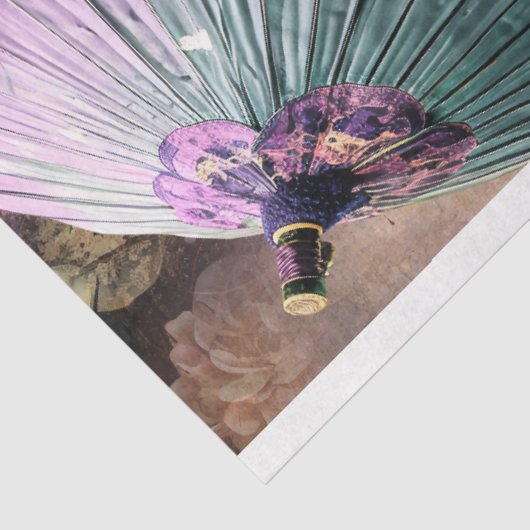 Dame met een Parasol, Frans Chic Tissuepapier (Detail)