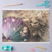 Dame met een parasol, Franse chic Tissuepapier (Craft)