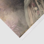 Dame met een parasol, vogel & Vogelkooi, Bloemstuk Tissuepapier (Detail)