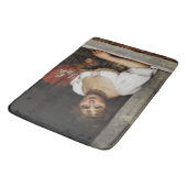 Dame met een rode fan (door Eugene de Blaas) Badmat (Gekanteld)