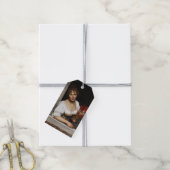 Dame met een rode waaier (van Eugene de Blaas) Cadeaulabel (Met Touw)