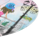 Dame met een roze ballon snijraad I Love Paris Snijplank (Hoek)