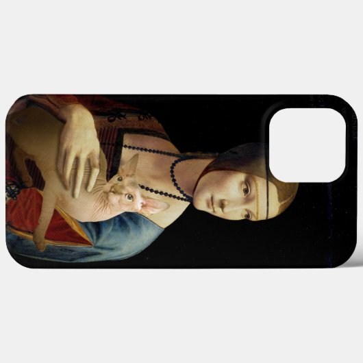 Dame met een Sphynx Cat Case-Mate iPhone Case (Achterkant (horizontaal))