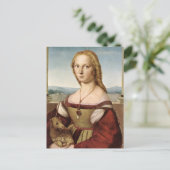 Dame met een Unicorn Briefkaart (Staand voorkant)