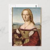 Dame met een Unicorn Briefkaart (Voorkant / Achterkant)