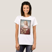 Dame met een Unicorn T-shirt (Voorkant volledig)