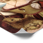 Dame met een Unicorn van Raphael Canvas Print (Hoek)