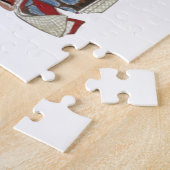 Dame met een ventilator legpuzzel (Zijkant)