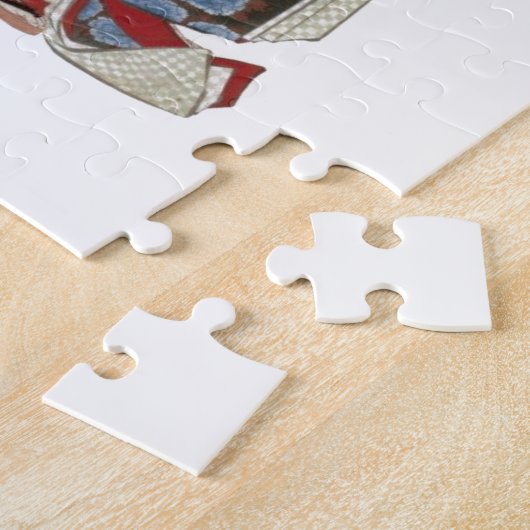 Dame met een ventilator legpuzzel (Zijkant)