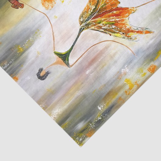 Dame met een vlinderdebreuk tissuepapier (Detail)