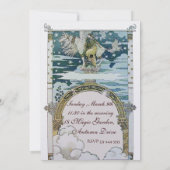 DAME MET EENHOORN BRUIDSSLUIER FEESTJE Ijs Kaart (Achterkant)