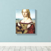 Dame met eenhoorn - Raphael - c1506 Canvas Afdruk (Insitu (Houten vloer))