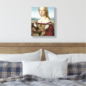 Dame met eenhoorn - Raphael - c1506 Canvas Afdruk (Insitu (Slaapkamer))