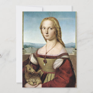Dame met eenhoorn - Raphael - c1506 Notitiekaartje