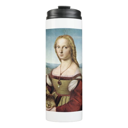 Dame met eenhoorn - Raphael - c1506 Thermosbeker (Voorkant)