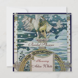 DAME MET EENHOORN VRIJGEZELLENFEEST PARTY Blauw Wi Kaart