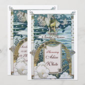 DAME MET EENHORNBRUILOFTSDIEETPARTY KAART (Voorkant / Achterkant)