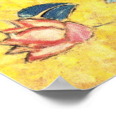 Dame met Fan van Gustav Klimt Poster (Hoek)