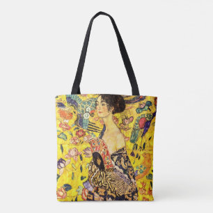 Dame met Fan van Gustav Klimt Tote Bag