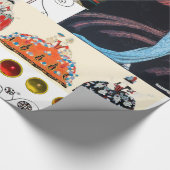 DAME MET FENIX, ART DECO SCHOONHEID MODE KOSTUUM CADEAUPAPIER (Hoek)