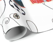 DAME MET FENIX, ART DECO SCHOONHEID MODE KOSTUUM CADEAUPAPIER (Rol Hoek)