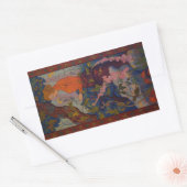 Dame met Foxhandschoenen Rechthoekige Sticker (Envelop)