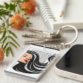 Dame met Fstromend Hair Keychian- Sleutelhanger (Voorkant Rechts)