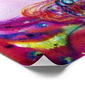 DAME MET GEVERD MASKER Venetiaanse Maskerade Nacht Poster (Hoek)