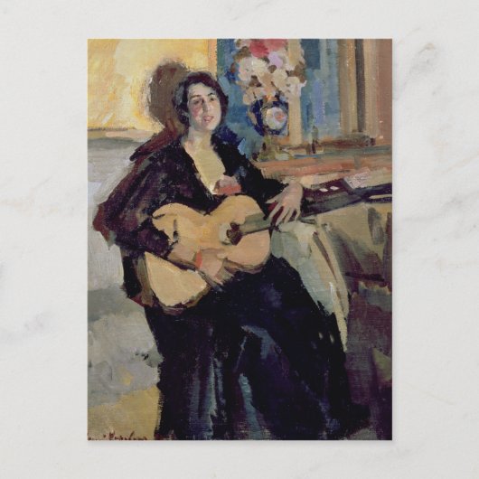 Dame met gitaar, 1911 briefkaart (Voorkant)