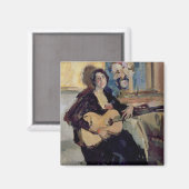 Dame met gitaar, 1911 magneet (Voorkant / Achterkant)