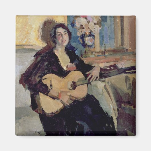 Dame met gitaar, 1911 magneet (Voorkant)