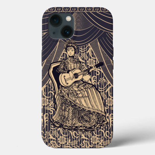 Dame met gitaar Case-Mate iPhone case (Achterkant)