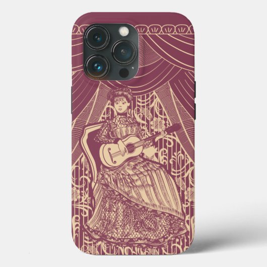 Dame met gitaar Case-Mate iPhone case (Achterkant)