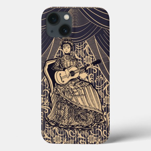 Dame met gitaar Case-Mate iPhone case (Achterkant)