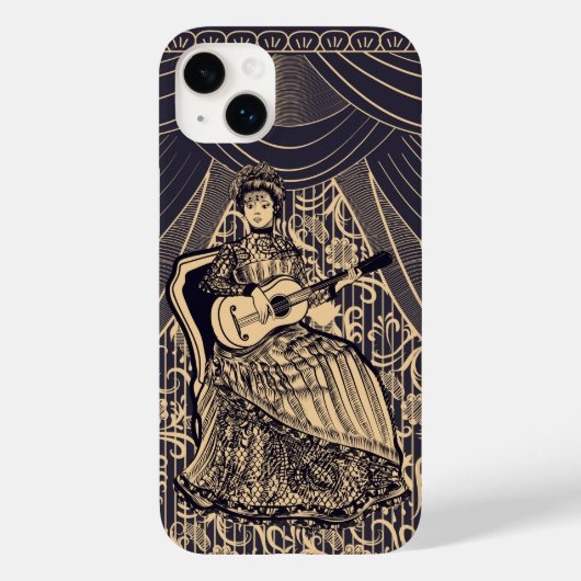 Dame met gitaar Case-Mate iPhone case (Achterkant)