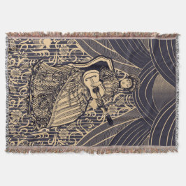 Dame met gitaar deken