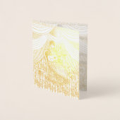 dame met gitaar folie kaarten (Voorkant)