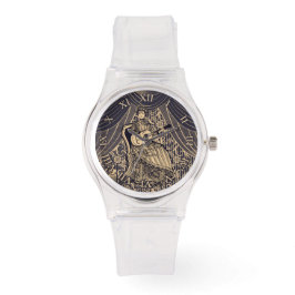 Dame met gitaar horloge