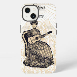 dame met gitaar iPhone 13 hoesje