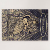 Dame met gitaar legpuzzel (Horizontaal)