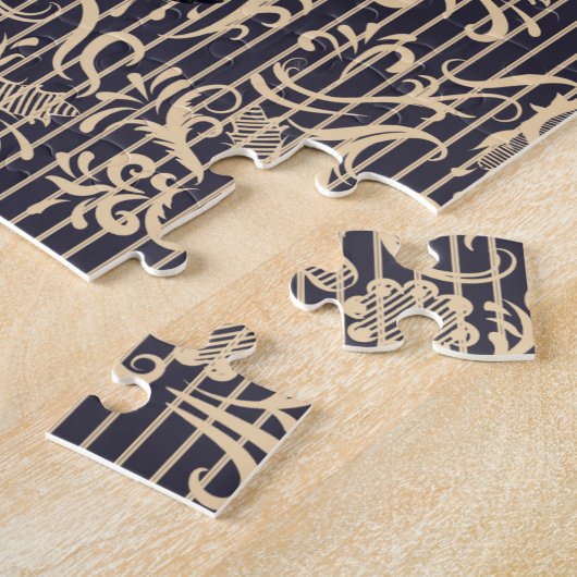 Dame met gitaar legpuzzel (Zijkant)