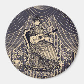 Dame met gitaar magneet (Voorkant)